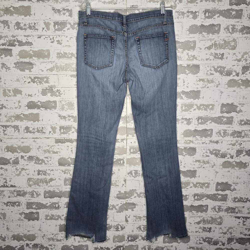 Gap Jeans Womens‎ 10XL Tall Bootcut Stretch Light Blue Wash Denim Distressed Hem - Picture 4 of 10
